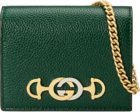 gucci zumi leather.chain wallet|gucci leather wallet women.